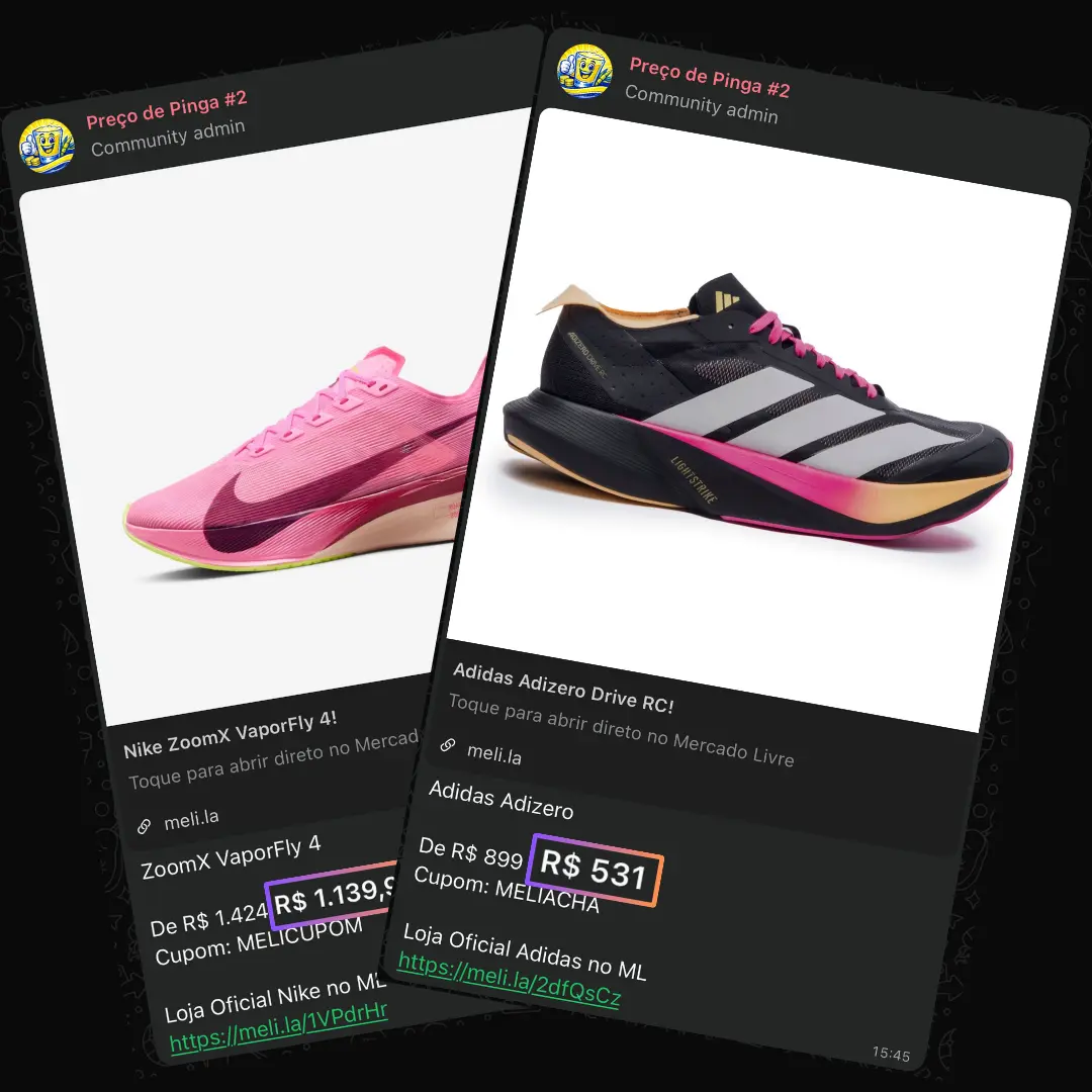 Exemplo de promoção no grupo